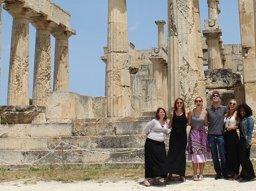 Students on study abroad trip